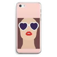 Red lips: iPhone 5 / 5S / SE Transparant Hoesje