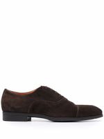 Santoni chaussures oxford en daim - Marron - thumbnail