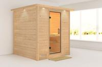 Karibu | Mojave Sauna met Dakkraag | Helderglas Deur