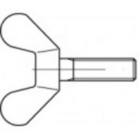 TOOLCRAFT TO-5447469 Vleugelschroef M5 16 mm DIN 316 Messing 100 stuk(s) - thumbnail
