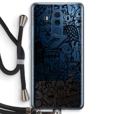 Vexx Black Mixtape: Huawei Mate 10 Pro Transparant Hoesje met koord