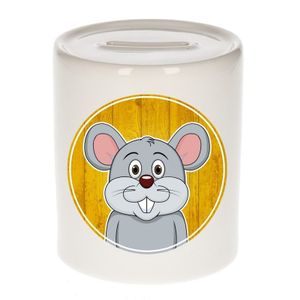 Cadeau kinder spaarpotten muis 9 cm