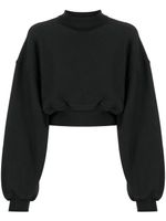 Alexander Wang sweat crop à col montant - Noir - thumbnail