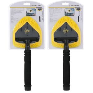 2x stuks microvezel auto raamreinigers/raamtrekkers 21-37 cm