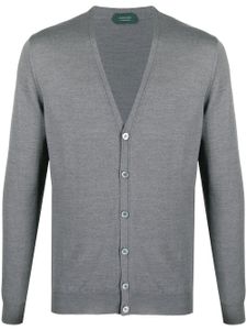 Zanone cardigan boutonné en maille - Gris