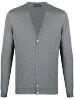 Zanone cardigan boutonné en maille - Gris