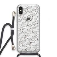 Zwanen: iPhone XS Transparant Hoesje met koord Zwanen: iPhone XS Transparant Hoesje met koord