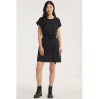 NIKKIE jurk Suzy Safari met ceintuur zwart - thumbnail