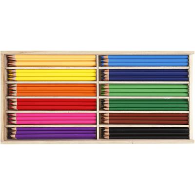 Creativ Company Kleurpotloden, vulling 3 mm, diverse kleuren, 144 stuk/ 1 doos