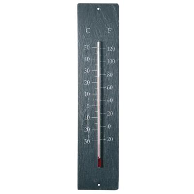 Esschert design thermometer leisteen - voor binnen en buiten - 10 x 1,5 x 45 cm - Celsius/fahrenheit