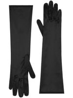 Dolce & Gabbana gants longs en soie - Noir - thumbnail