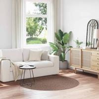 VidaXL Antislip shaggy tapijt bruin 160 x 160 cm pp