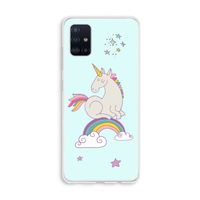 Regenboog eenhoorn: Galaxy A51 4G Transparant Hoesje