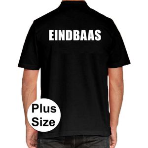 Eindbaas grote maten poloshirt zwart voor heren