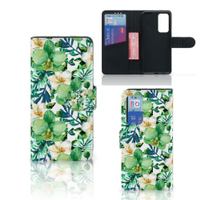 Huawei P40 Hoesje Orchidee Groen