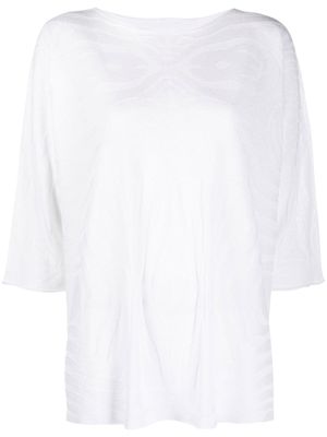Le Tricot Perugia t-shirt à col rond - Blanc