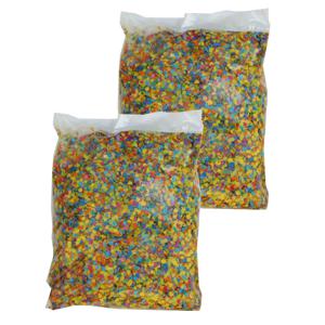 Confetti snippers van papier - 2x - multi kleuren - 1 kilo zak - feestartikelen