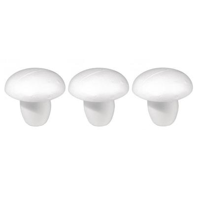 Rayher hobby DIY piepschuim paddestoel - 3x - 13 cm - wit - Knutselen - materialen
