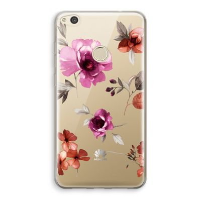 Geschilderde bloemen: Huawei Ascend P8 Lite (2017) Transparant Hoesje