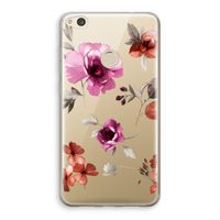 Geschilderde bloemen: Huawei Ascend P8 Lite (2017) Transparant Hoesje