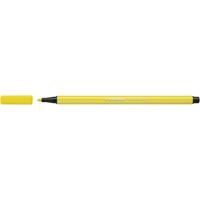 Viltstift stabilo pen 68/024 m neon geel | 10 stuks