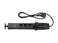 TRONIC Stekkerdoos (Tafelstekkerdoos, Zwart)