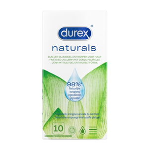 Durex Natural Condooms Met Glijmiddel Op Waterbasis 10 stuks