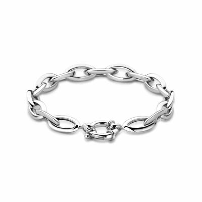 Gerhodineerd 925 Zilveren Armband - 9.5mm Schakelbreedte en 20cm Draaglengte