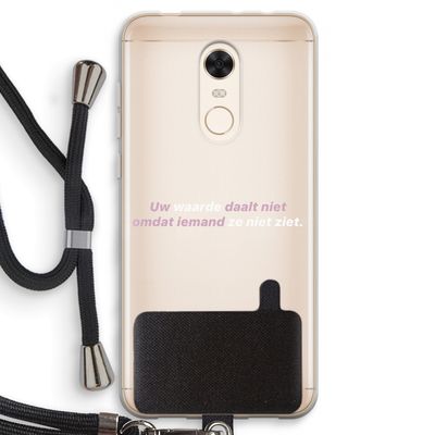uw waarde daalt niet: Xiaomi Redmi 5 Transparant Hoesje met koord