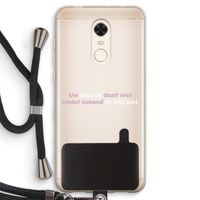 uw waarde daalt niet: Xiaomi Redmi 5 Transparant Hoesje met koord