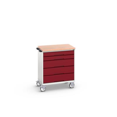 Bott Verso Mobiele Kast | 800x600x980mm | 5 Laden | MPX Top | RAL 3004 - 16927001.24