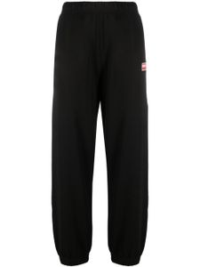 Kenzo pantalon de jogging en coton à logo brodé - Noir