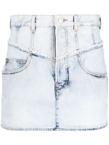 ISABEL MARANT minijupe en jean Narjis à bords francs - Bleu