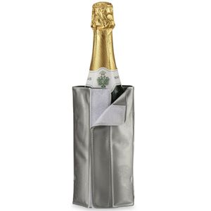 Wijnkoeler/flessenkoeler/koelhoud hoesje - voor flessen - wijn/water/champagne - 18 cm