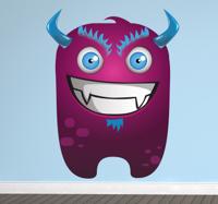 Sticker paars monster