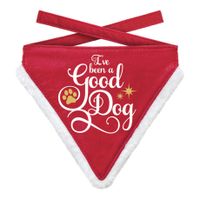 Kerst bandana/sjaaltje - voor middelgrote honden - Good Dog - 18 x 14 cm