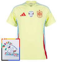 Spanje Shirt Uit 2024-2025 + Euro 2024 Badges - thumbnail