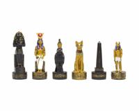 De handbeschilderde schaakstukken met het Oude Egypte-thema van Italfama