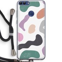 Memphis Shapes: Huawei P Smart (2018) Transparant Hoesje met koord