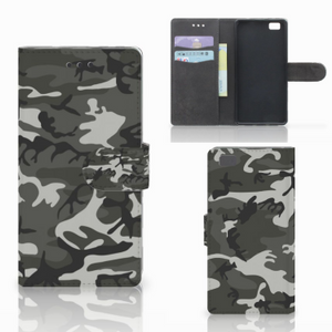 Huawei Ascend P8 Lite Telefoon Hoesje Army Light