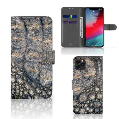 Apple iPhone 11 Pro Max | Telefoonhoesje | Met pasjeshouder | Krokodillenprint