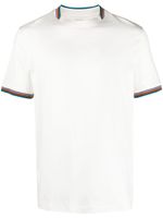 Paul Smith t-shirt en coton à bords rayés - Blanc - thumbnail