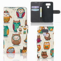LG G6 Telefoonhoesje met Pasjes Vrolijke Uilen - thumbnail