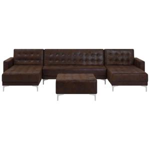 Beliani ABERDEEN - Modulaire Sofa-Bruin-Kunstleer