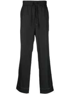 Brioni pantalon en laine à lien de resserrage - Gris