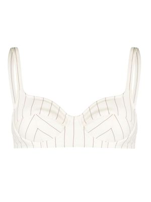 Jean Paul Gaultier soutien-gorge à rayures - Tons neutres