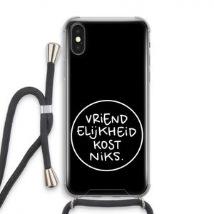 Vriendelijkheid: iPhone XS Transparant Hoesje met koord