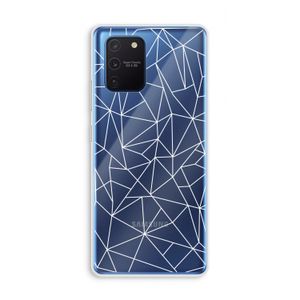Geometrische lijnen wit: Samsung Galaxy Note 10 Lite Transparant Hoesje