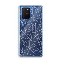Geometrische lijnen wit: Samsung Galaxy Note 10 Lite Transparant Hoesje