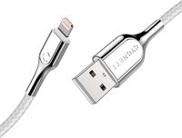 Cygnett Armoured Lightning to USB gevlochten oplaadkabel wit 2 meter - thumbnail